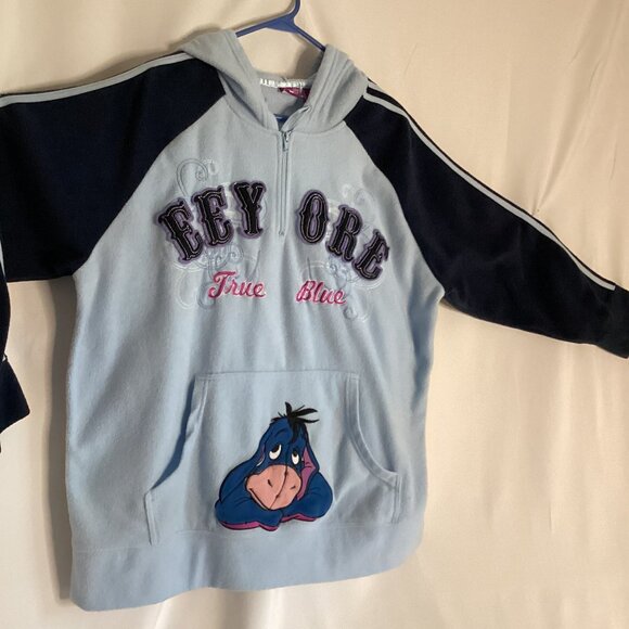 Vintage Eeyore “True Blue” 3/4 Zip Hoodie – Size 20W - Picture 1 of 6